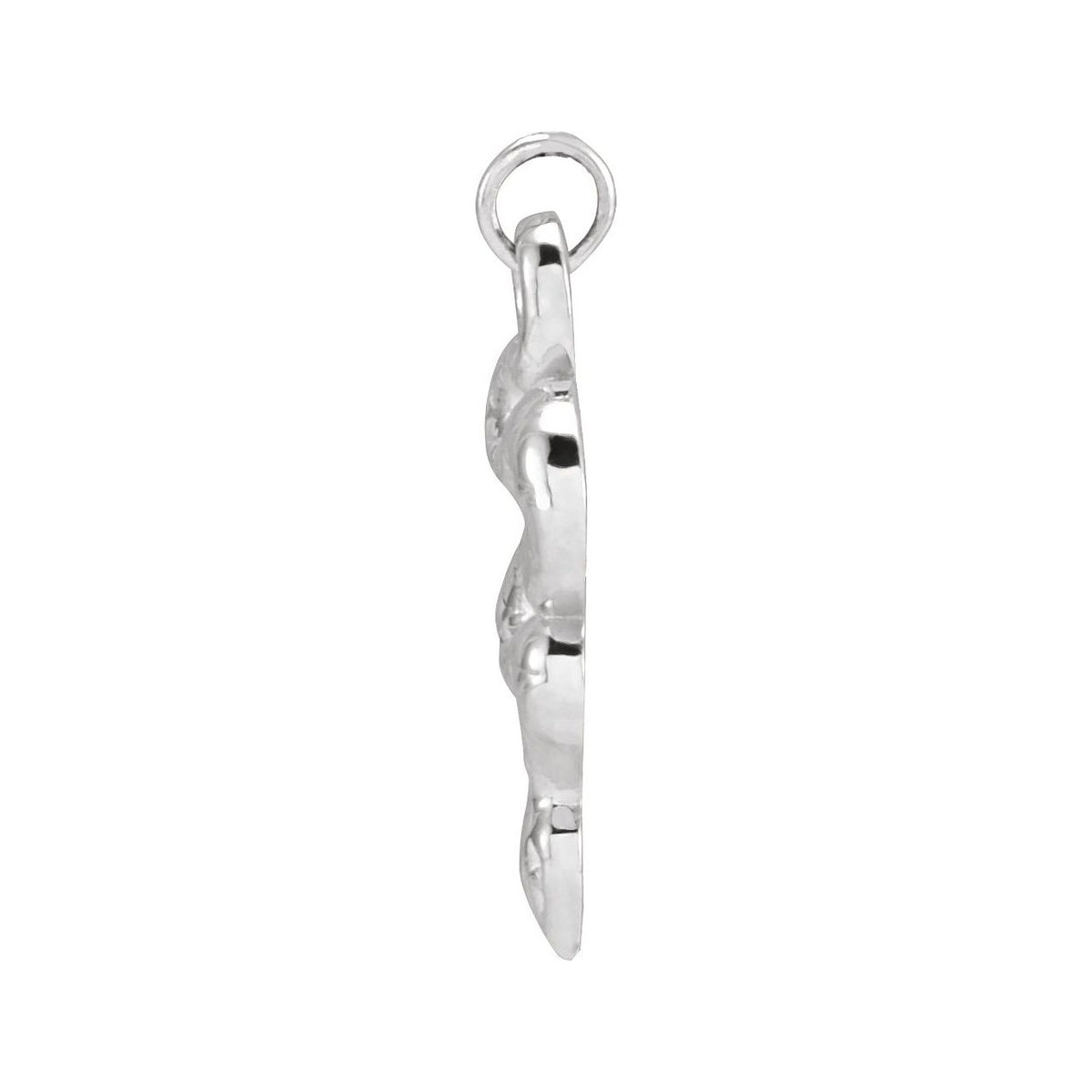 Sapphire Row Gold Snake Pendant - 14K White Gold (view 2)