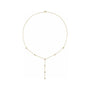 Sapphire Row Lab-Grown Diamond Station Y Necklace - 14K Yellow Gold