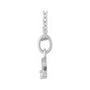 Sapphire Row Natural Diamond Zodiac Necklace - 14K White Gold, Aquarius (view 2)