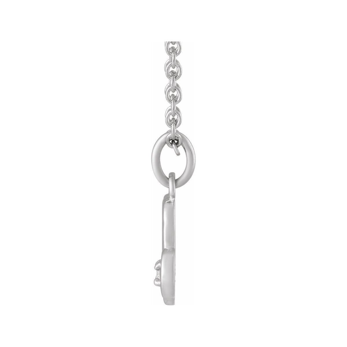 Sapphire Row Natural Diamond Zodiac Necklace - 14K White Gold, Capricorn (view 2)