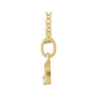 Sapphire Row Natural Diamond Zodiac Necklace - 14K Yellow Gold, Aquarius (view 2)