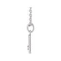 Sapphire Row Natural Diamond Zodiac Necklace - 14K White Gold, Leo (view 2)