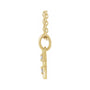Sapphire Row Natural Diamond Zodiac Necklace - 14K Yellow Gold, Pisces (view 2)