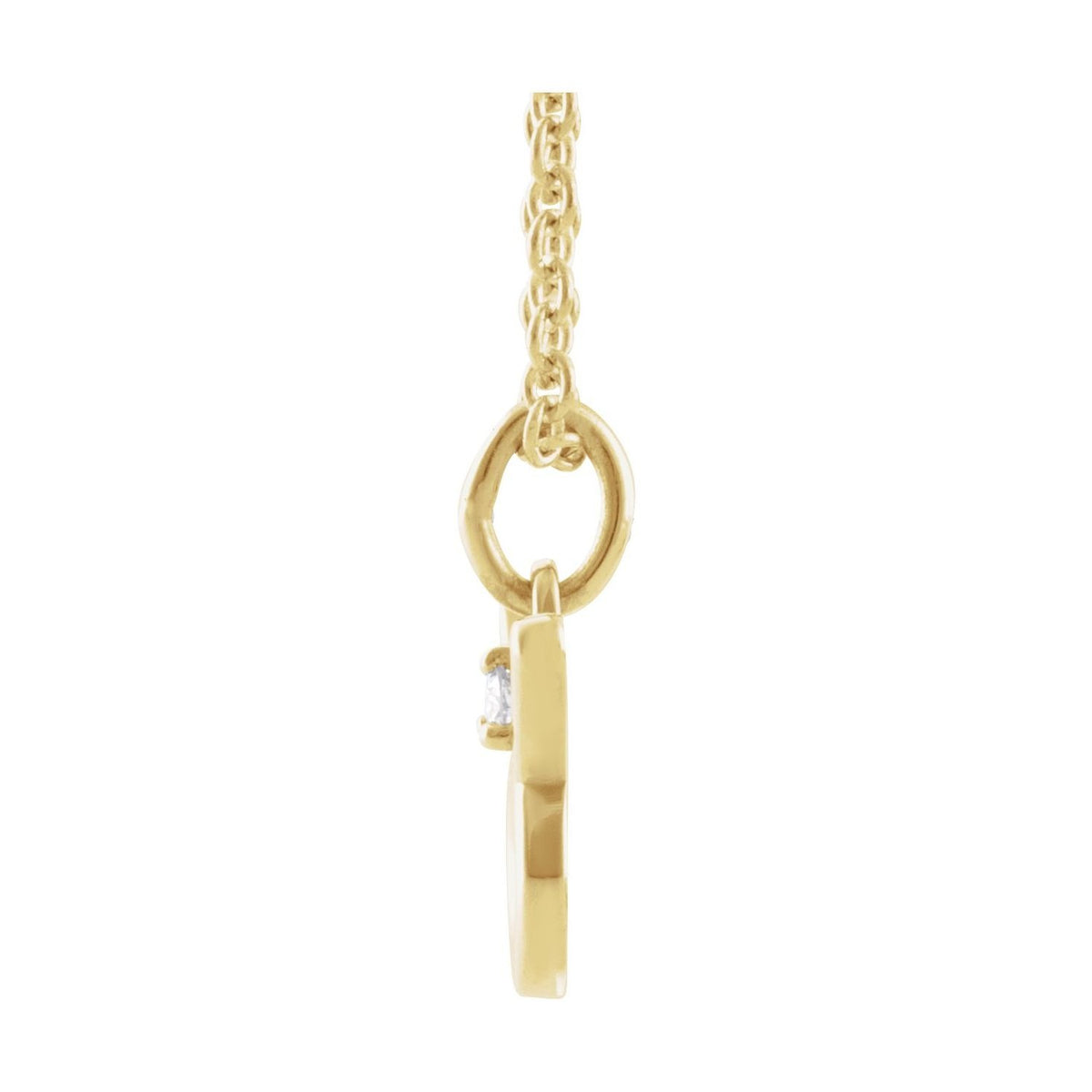 Sapphire Row Natural Diamond Zodiac Necklace - 14K Yellow Gold, Taurus (view 2)