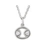 Sapphire Row Natural Diamond Zodiac Necklace - 14K White Gold, Cancer