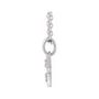 Sapphire Row Natural Diamond Zodiac Necklace - 14K White Gold, Pisces (view 2)