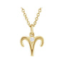 Sapphire Row Natural Diamond Zodiac Necklace - 14K Yellow Gold, Aries