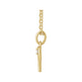Sapphire Row Natural Diamond Zodiac Necklace - 14K Yellow Gold, Aries (view 2)