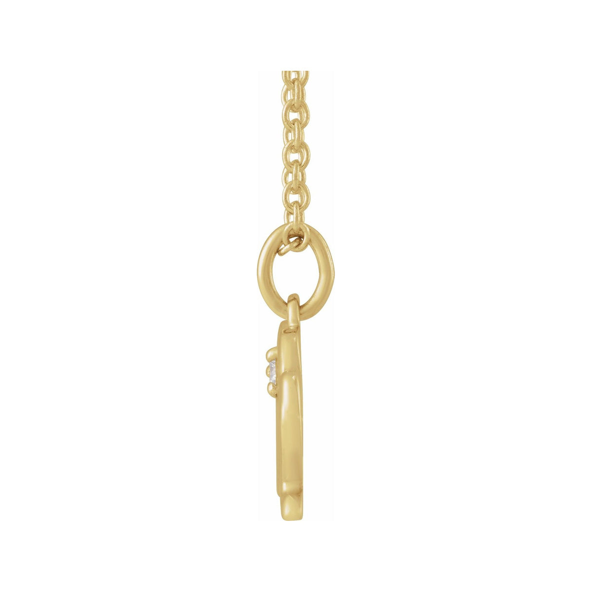 Sapphire Row Natural Diamond Zodiac Necklace - 14K Yellow Gold, Virgo (view 2)