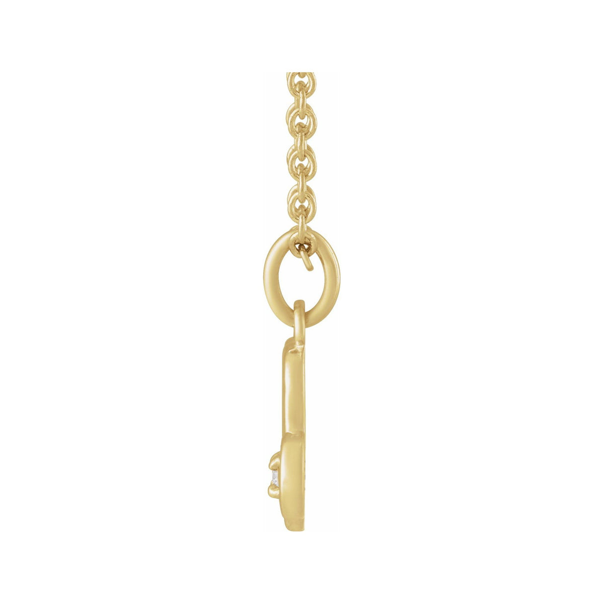 Sapphire Row Natural Diamond Zodiac Necklace - 14K Yellow Gold, Capricorn (view 2)