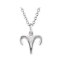 Sapphire Row Natural Diamond Zodiac Necklace - 14K White Gold, Aries