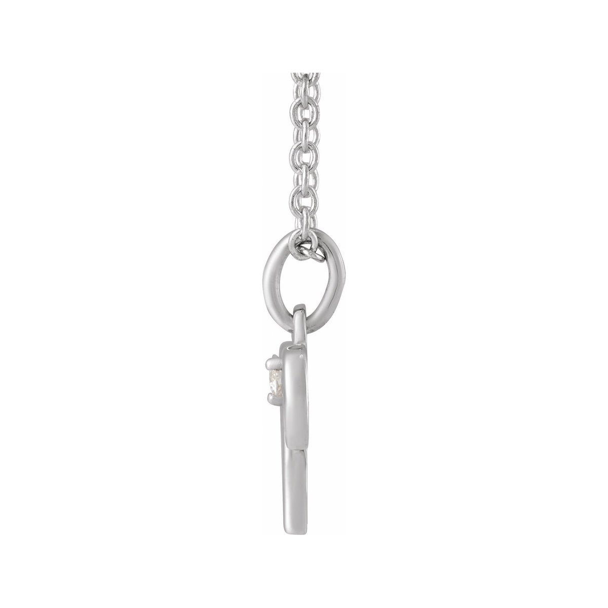 Sapphire Row Natural Diamond Zodiac Necklace - 14K White Gold, Aries (view 2)