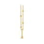 Sapphire Row Natural Diamond Solitaire Ring Charm Necklace - 14K Yellow Gold (view 2)