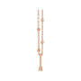 Sapphire Row Natural Diamond Solitaire Ring Charm Necklace - 14K Rose Gold (view 2)