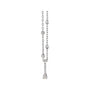 Sapphire Row Natural Diamond Solitaire Ring Charm Necklace - 14K White Gold (view 2)
