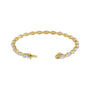 Sapphire Row Natural Diamond Marquise Tennis Bracelet - 14K Yellow Gold (view 2)