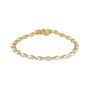 Sapphire Row Lab-Grown Diamond Marquise Tennis Bracelet - 14K Yellow Gold
