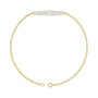 Sapphire Row Natural Diamond Graduated Bar Chain Bracelet - Default Title