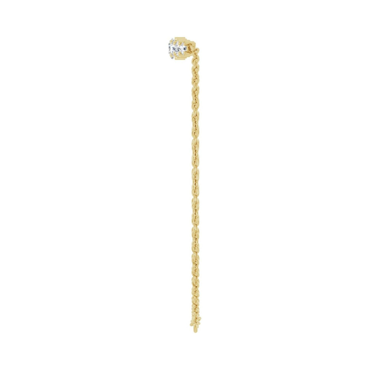 Sapphire Row Natural Diamond Graduated Bar Chain Bracelet - Default Title (view 3)