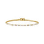 Sapphire Row Lab-Grown Diamond Four-Prong Tennis Bracelet - 14K Yellow Gold, 3 ctw