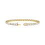 Sapphire Row Lab-Grown Diamond Four-Prong Tennis Bracelet - 14K Yellow Gold, 7 ctw (view 2)