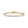 Sapphire Row Lab-Grown Diamond Four-Prong Tennis Bracelet - 14K Yellow Gold, 8 ctw