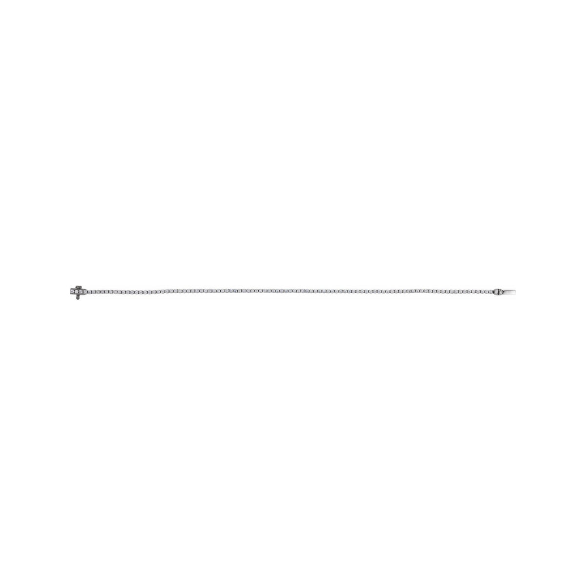 Sapphire Row Lab-Grown Diamond Four-Prong Tennis Bracelet - 14K White Gold, 1 ctw (view 3)