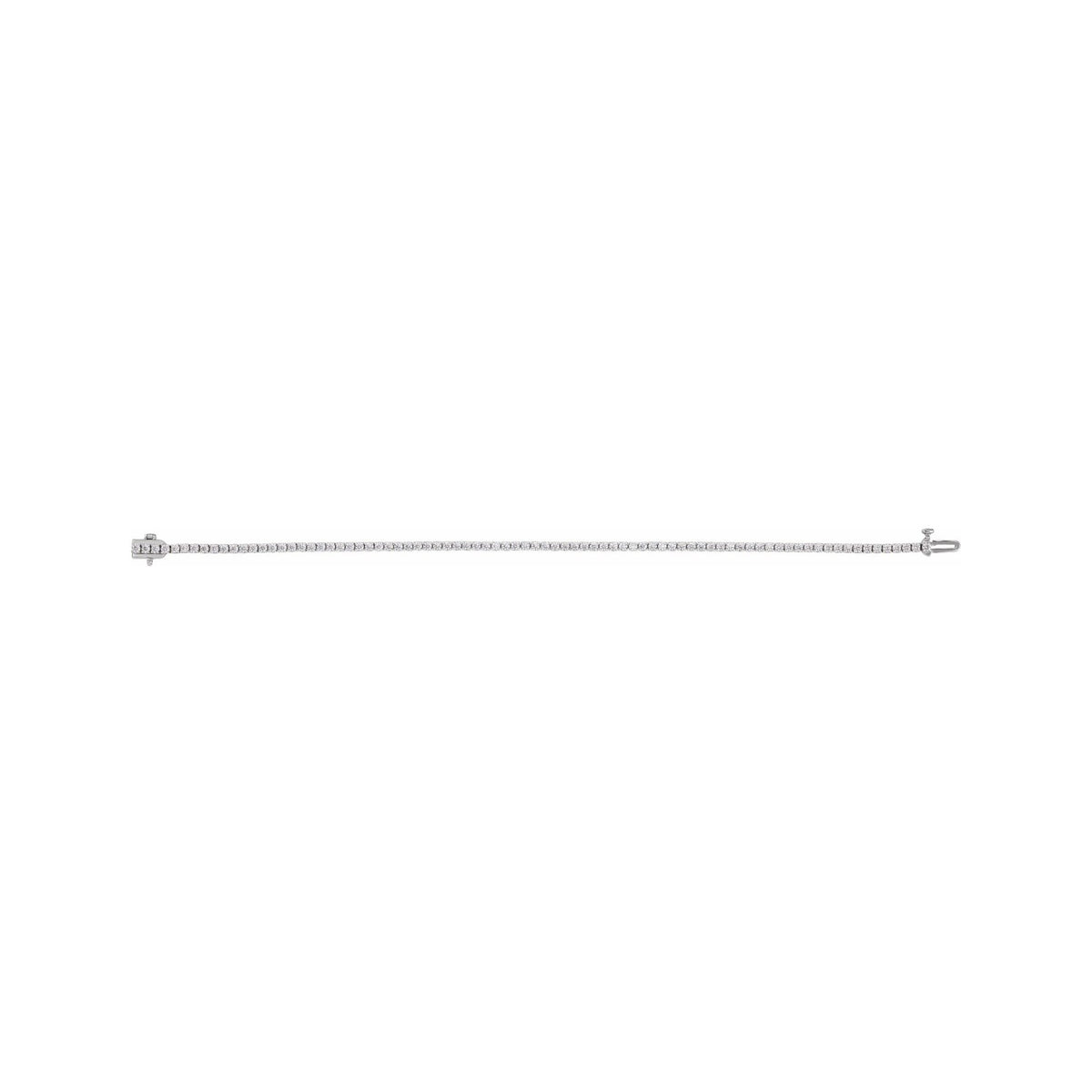 Sapphire Row Lab-Grown Diamond Four-Prong Tennis Bracelet - 14K White Gold, 2 ctw (view 3)
