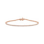 Sapphire Row Lab-Grown Diamond Four-Prong Tennis Bracelet - 14K Rose Gold, 1 ctw