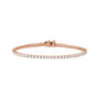 Sapphire Row Lab-Grown Diamond Four-Prong Tennis Bracelet - 14K Rose Gold, 3 ctw
