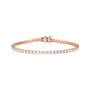 Sapphire Row Lab-Grown Diamond Four-Prong Tennis Bracelet - 14K Rose Gold, 4 ctw