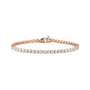 Sapphire Row Lab-Grown Diamond Four-Prong Tennis Bracelet - 14K Rose Gold, 5 ctw