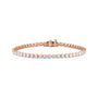 Sapphire Row Lab-Grown Diamond Four-Prong Tennis Bracelet - 14K Rose Gold, 6 ctw