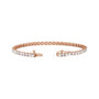 Sapphire Row Lab-Grown Diamond Four-Prong Tennis Bracelet - 14K Rose Gold, 6 ctw (view 2)