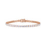 Sapphire Row Lab-Grown Diamond Four-Prong Tennis Bracelet - 14K Rose Gold, 7 ctw