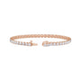 Sapphire Row Lab-Grown Diamond Four-Prong Tennis Bracelet - 14K Rose Gold, 7 ctw (view 2)