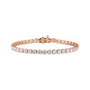 Sapphire Row Lab-Grown Diamond Four-Prong Tennis Bracelet - 14K Rose Gold, 8 ctw