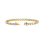 Sapphire Row Lab-Grown Diamond Four-Prong Tennis Bracelet - 14K Yellow Gold (view 3)