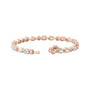 Sapphire Row Lab-Grown Diamond Mixed-Cut Bezel Tennis Bracelet - 14K Rose Gold (view 3)