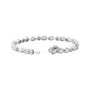 Sapphire Row Lab-Grown Diamond Mixed-Cut Bezel Tennis Bracelet - 14K White Gold (view 3)