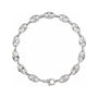 Sapphire Row Lab-Grown Diamond Mariner Link Bracelet - 14K White Gold