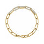Sapphire Row Lab-Grown Diamond Pavé Paperclip Bracelet - 14K Yellow Gold
