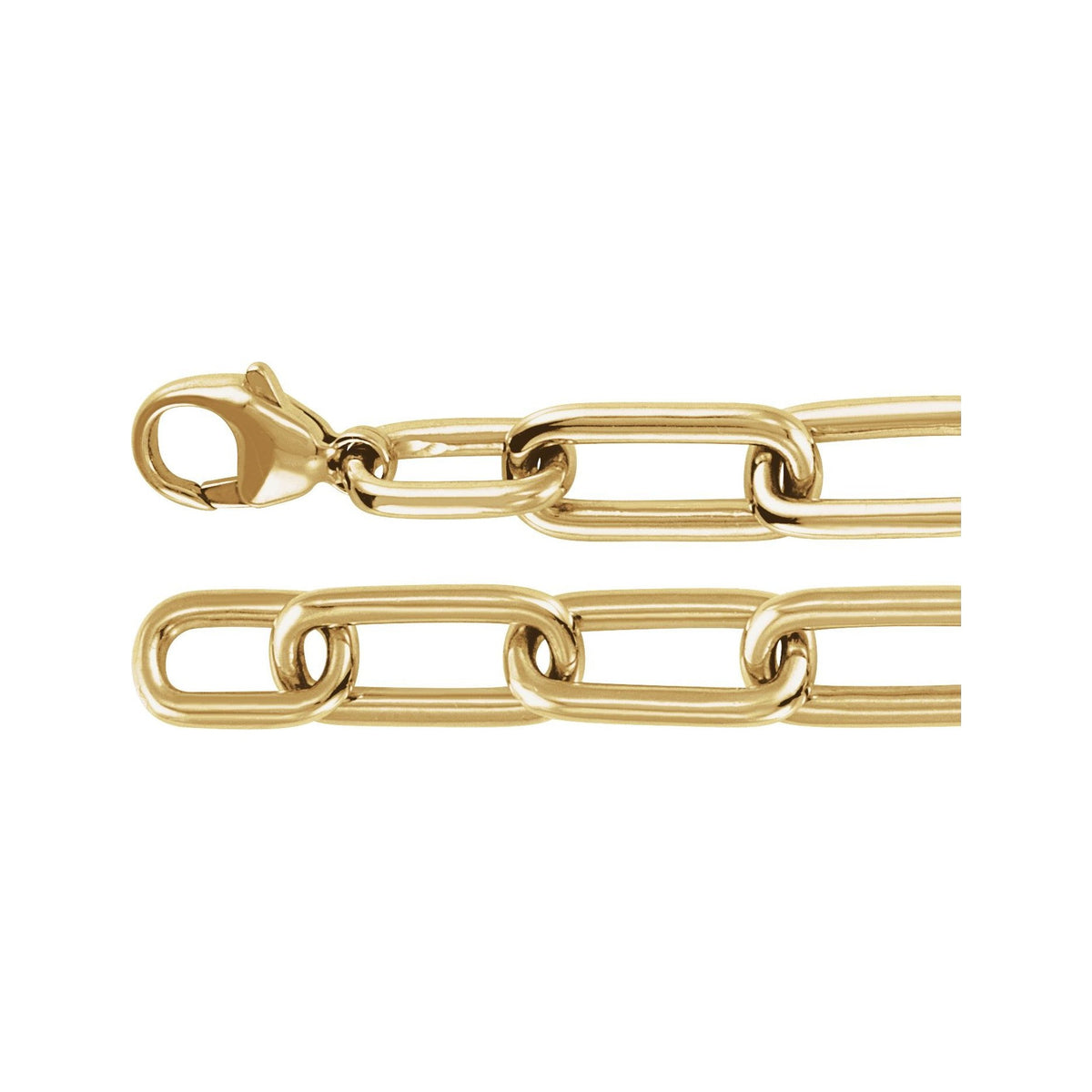 Sapphire Row Lab-Grown Diamond Pavé Paperclip Bracelet - 14K Yellow Gold (view 2)