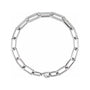 Sapphire Row Lab-Grown Diamond Pavé Paperclip Bracelet - 14K White Gold