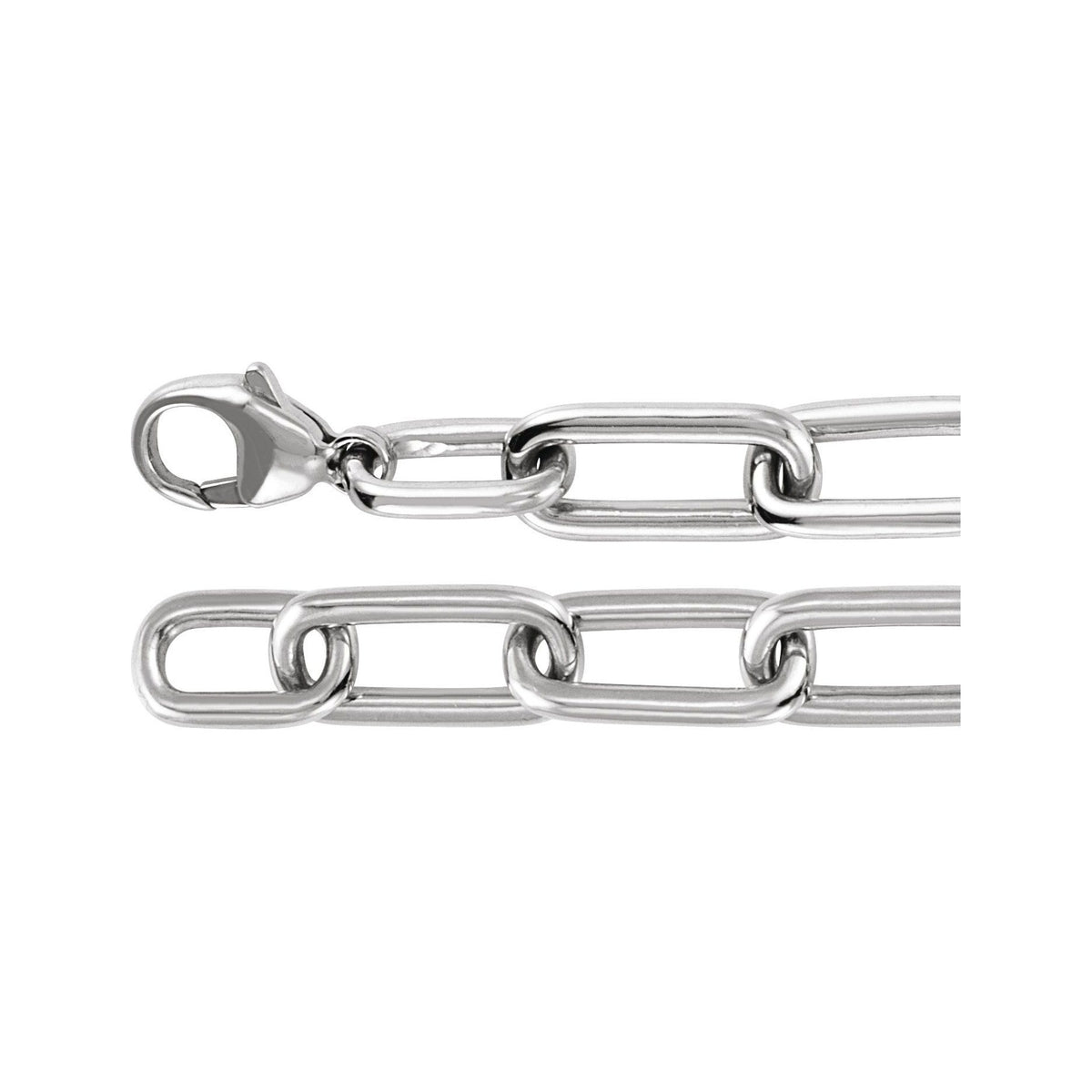 Sapphire Row Lab-Grown Diamond Pavé Paperclip Bracelet - 14K White Gold (view 2)