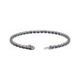 Sapphire Row Lab-Grown Gemstone Emerald-Cut Bezel Tennis Bracelet - Blue Sapphire, 14K White Gold (view 2)
