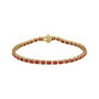 Sapphire Row Lab-Grown Gemstone Emerald-Cut Bezel Tennis Bracelet - Ruby, 14K Yellow Gold