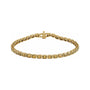 Sapphire Row Natural Gemstone Emerald-Cut Bezel Tennis Bracelet - Citrine, 14K Yellow Gold