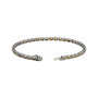 Sapphire Row Natural Gemstone Emerald-Cut Bezel Tennis Bracelet - Citrine, 14K White Gold (view 2)