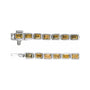 Sapphire Row Natural Gemstone Emerald-Cut Bezel Tennis Bracelet - Citrine, 14K White Gold (view 3)